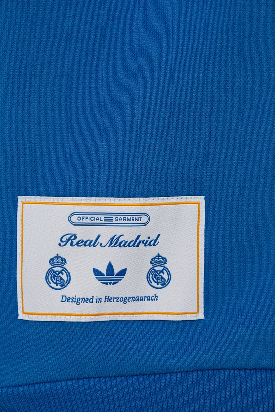 CHLAPEC Bavlněná mikina adidas Performance REAL MADRID JY1084 modrá