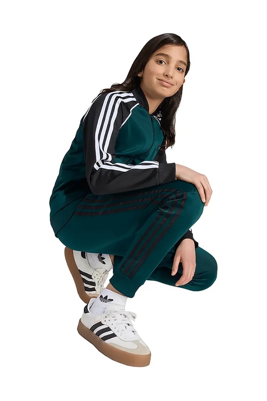 Παιδική μπλούζα adidas Originals JV8565 πράσινο
