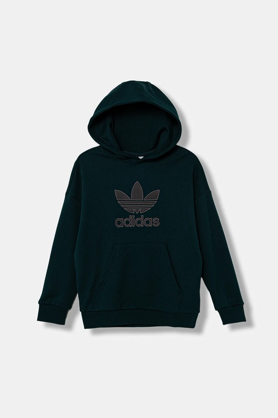 Детская хлопковая кофта adidas Originals JV8640 зелёный AW25