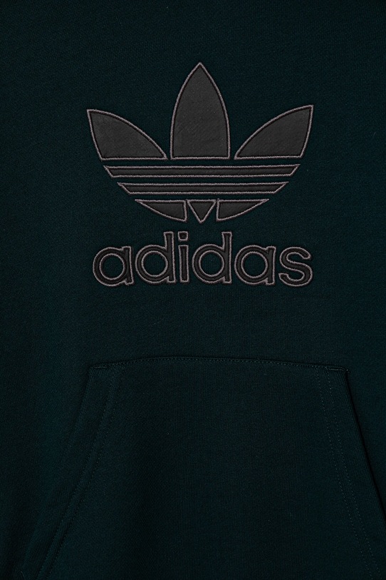 Детская хлопковая кофта adidas Originals зелёный JV8640
