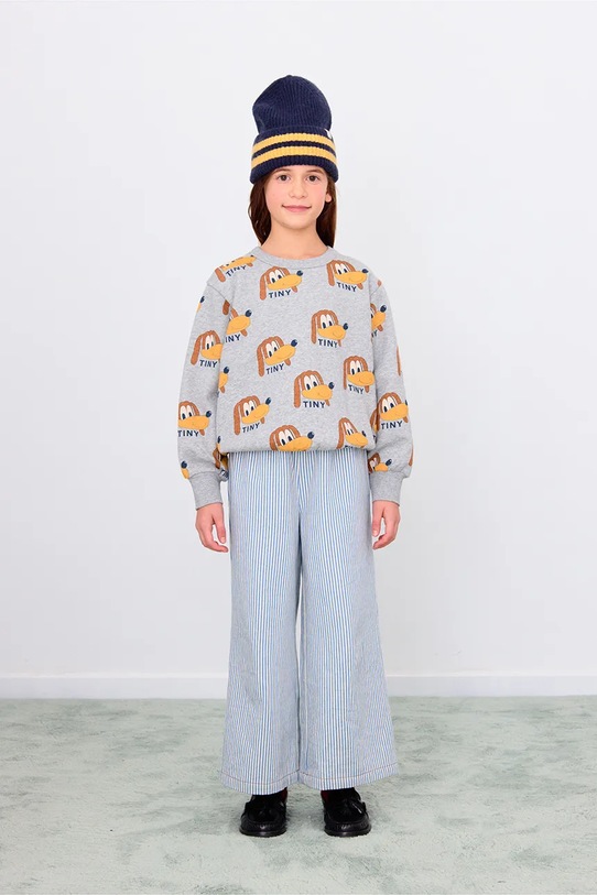 Tinycottons bluza bawełniana dziecięca DOGS SWEATSHIRT szary AW25.067