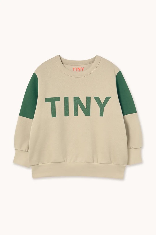 Tinycottons gyerek melegítőfelső pamutból TINY COLOR BLOCK SWEATSHIRT AW25.274 bézs AW25