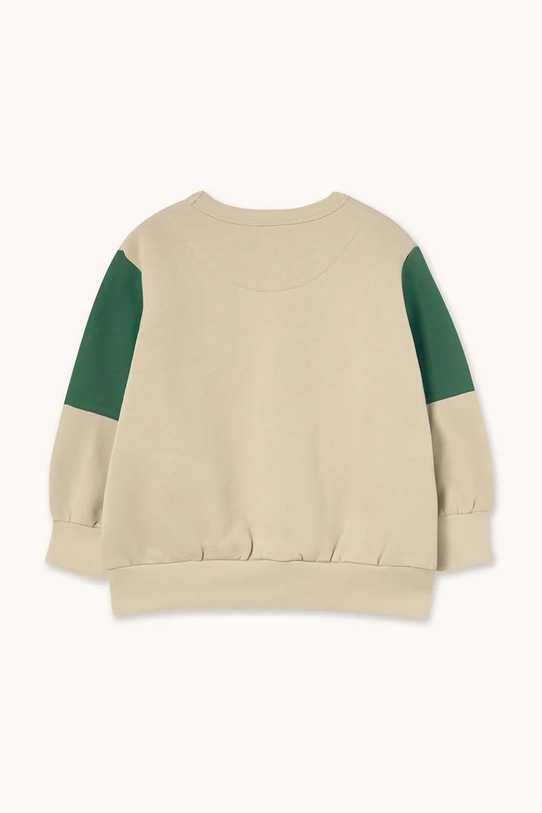 Fiú Tinycottons gyerek melegítőfelső pamutból TINY COLOR BLOCK SWEATSHIRT AW25.274 bézs