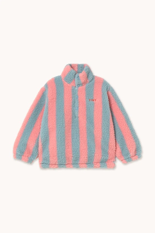 Detská mikina Tinycottons STRIPES SHERPA SWEATSHIRT AW25.372 modrá AW25
