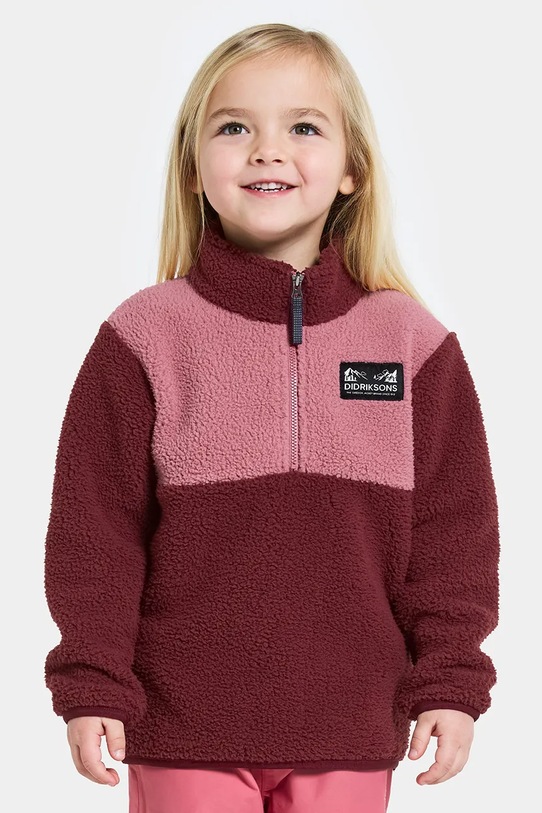 Didriksons felső GOSIG KIDS HALFZIP sima burgundia 505536.9BYA