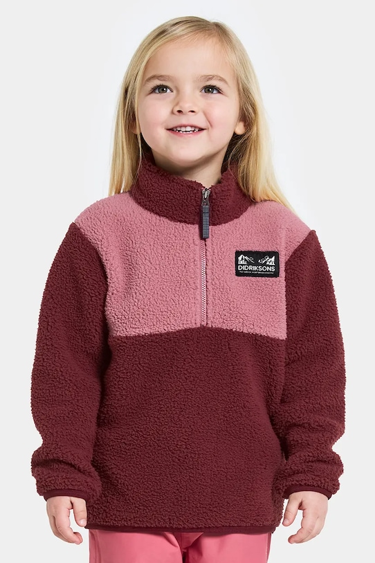 Кофта Didriksons GOSIG KIDS HALFZIP без капюшона бордо 505536.9BYA