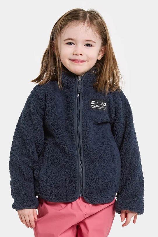 Didriksons bluza polarowa GIBBS KIDS FULLZIP 2 bez kaptura granatowy 505577.9BYA