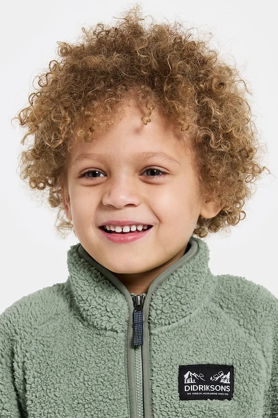 Didriksons bluza polarowa GIBBS KIDS FULLZIP 2 505577.9BYA zielony