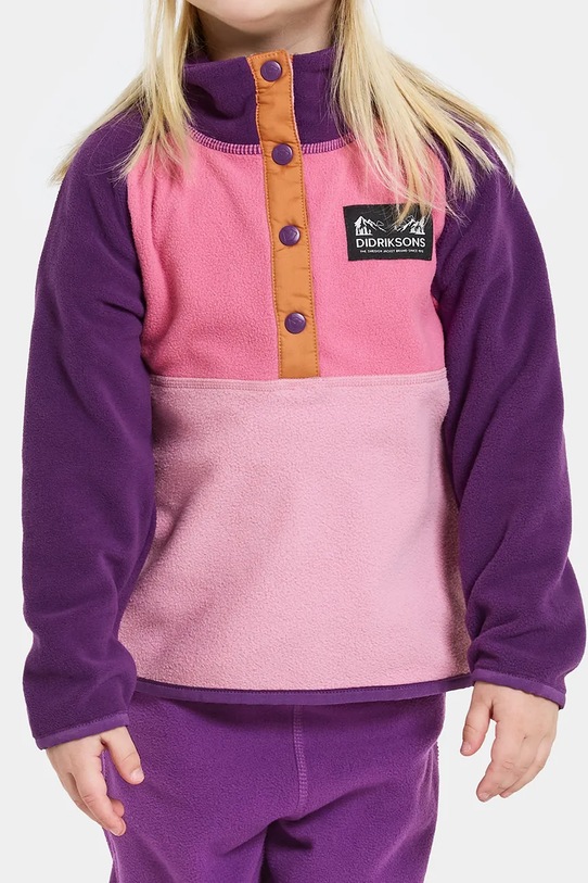 Mikina Didriksons MONTE KIDS HALF BU 4 505590.9BYA ružová