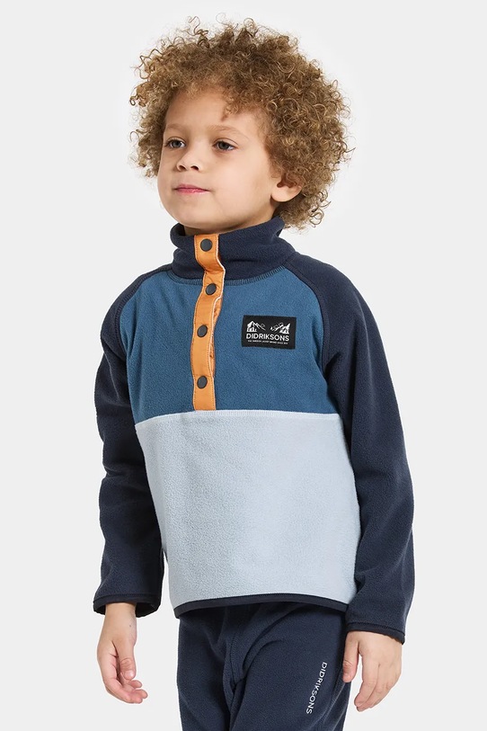 Суичър Didriksons MONTE KIDS HALF BU 4 без качулка син 505590.9BYA