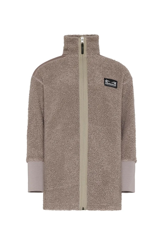 Didriksons bluza dziecięca AMPERE KIDS FZ L 505678.9BYA brązowy AW25