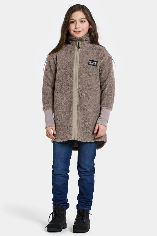 Didriksons bluza dziecięca AMPERE KIDS FZ L brązowy 505678.9BYA