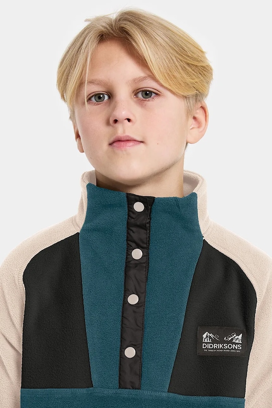 Didriksons bluza dziecięca YOKTO K 1/2 BTN 2 505780.9BYA turkusowy
