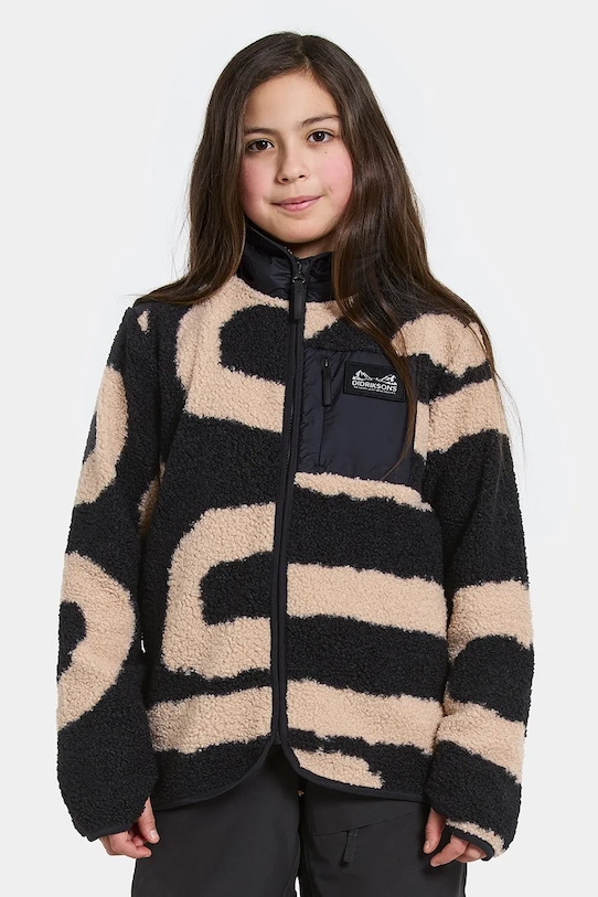 Didriksons bluza EXA PR KIDS FZ 2 bez kaptura czarny 505859.9BYA