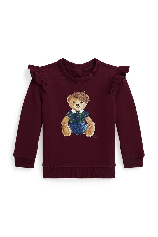 Dětská mikina Polo Ralph Lauren bez kapuce burgundské 310982874001