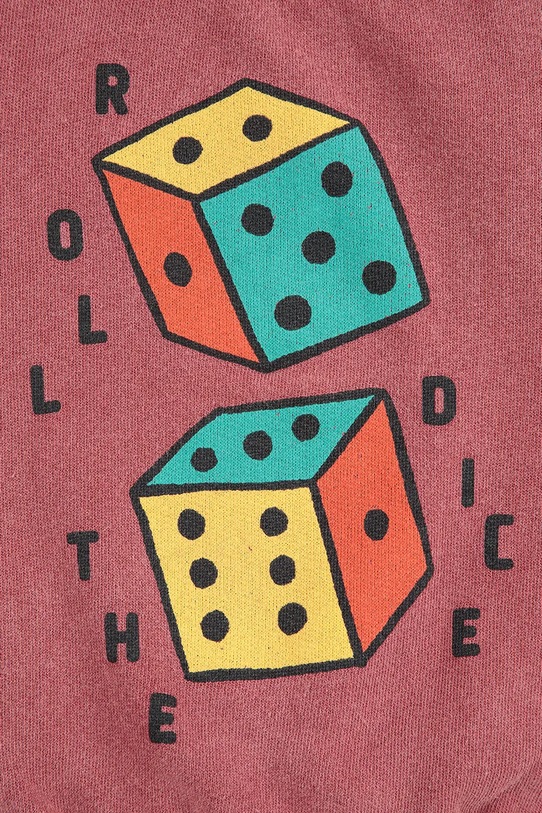 Момче Бебешки памучен суичър Bobo Choses Roll The Dice 225AB048 розов