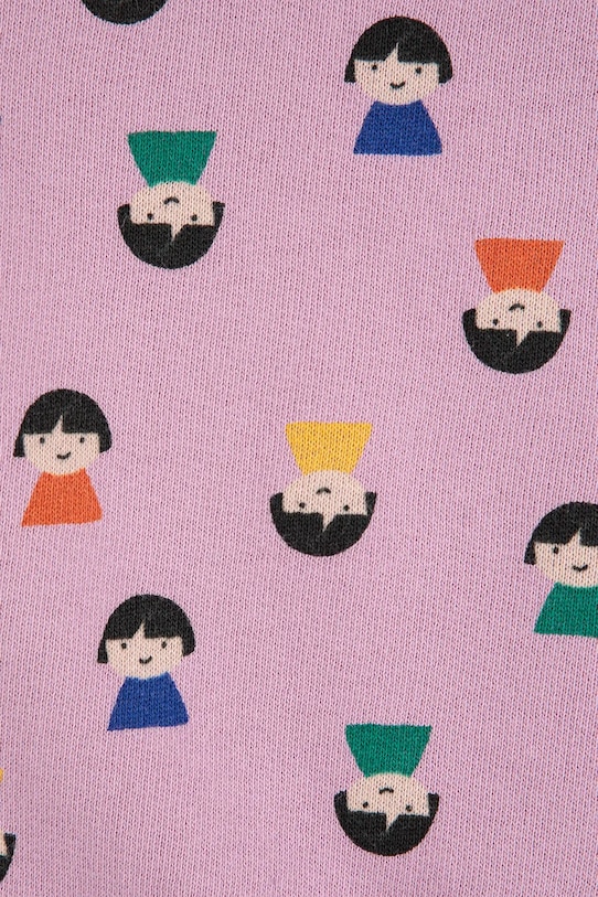 Bavlnená mikina pre bábätká Bobo Choses Game Pawns 225AB050 fialová AW25