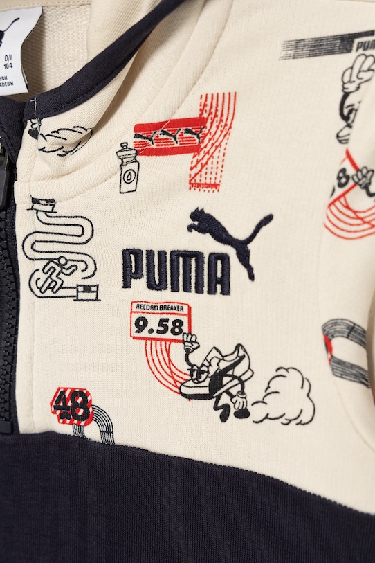 Κοριτσίστικα Παιδική μπλούζα Puma LITTLE RUNNERS Half-Zip Hoodie PS 688478. μπεζ