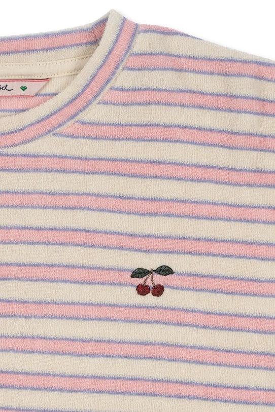 Chłopiec Konges Sløjd bluza dziecięca z bawełną ITTY SWEAT SHIRT GOTS KS103831.9BYA różowy