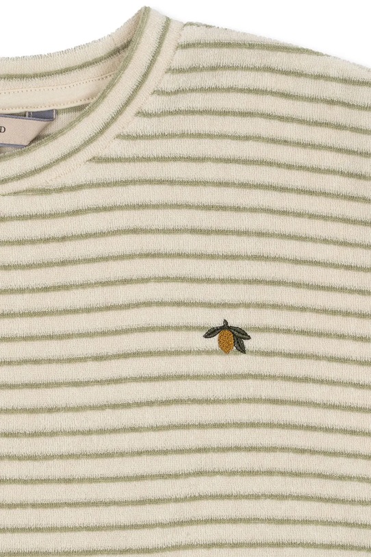 Chłopiec Konges Sløjd bluza dziecięca z bawełną ITTY SWEAT SHIRT GOTS KS103831.9BYA żółty