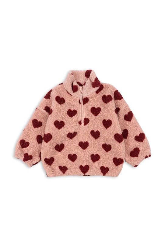 Παιδική μπλούζα Konges Sløjd JODY TEDDY HALF ZIP GRS χωρίς κουκούλα ροζ KS104067.9BYA