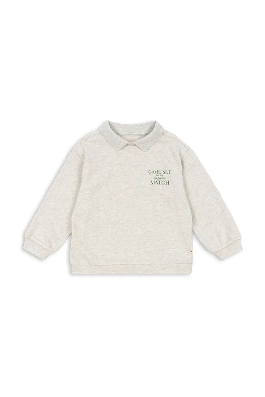 Παιδική βαμβακερή μπλούζα Konges Sløjd SPOTTY LS POLO GOTS KS103989.9BYA γκρί AW25