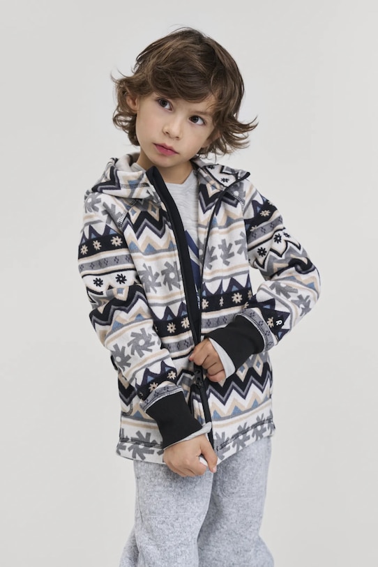 Дитяча флісова кофта Reima Northern з капюшоном чорний 5200044A.9BYA