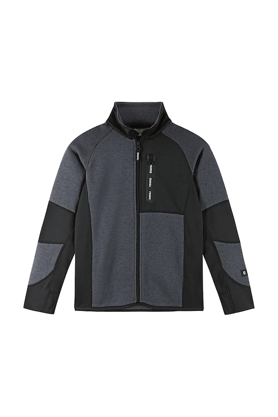 Дитяча флісова кофта Reima Liukuen без капюшона чорний 5200046B.9BYA