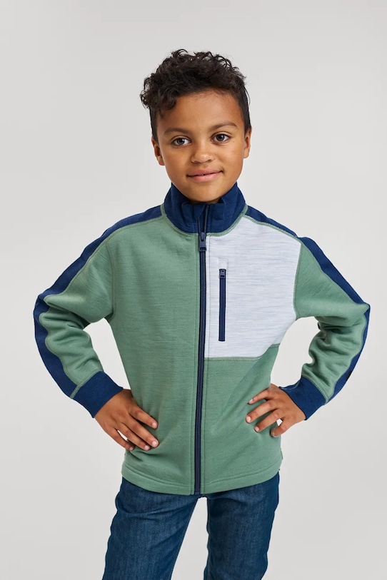 Reima bluza dziecięca Merin bez kaptura zielony 5200388B.9BYA