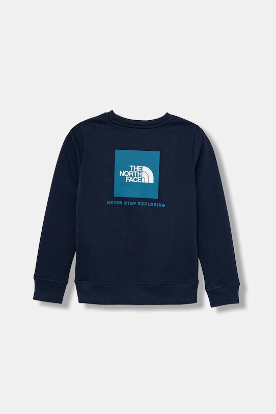 The North Face bluză copii TEEN BOX NSE REGULAR CREW print bleumarin NF0A89H7DIA1