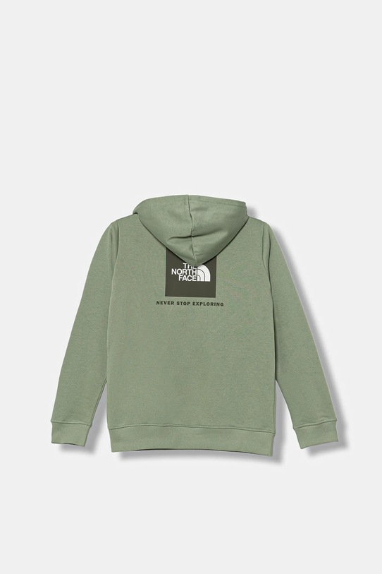 Παιδική μπλούζα The North Face TEEN BOX NSE REGULAR HOODIE NF0A89H9DI21 πράσινο AW25