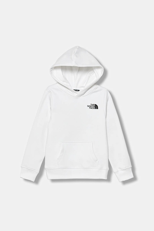 Παιδική μπλούζα The North Face TEEN BOX NSE REGULAR HOODIE με κουκούλα λευκό NF0A89H9LA91