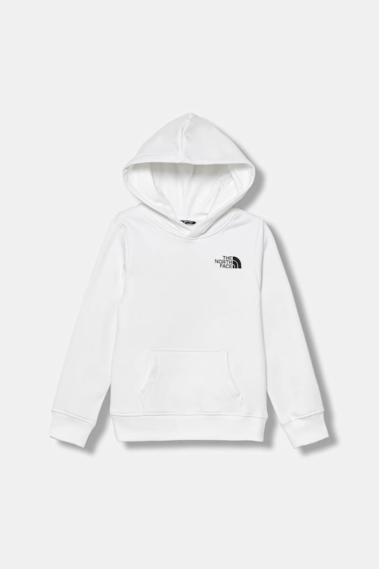 The North Face bluză copii TEEN BOX NSE REGULAR HOODIE print alb NF0A89H9LA91
