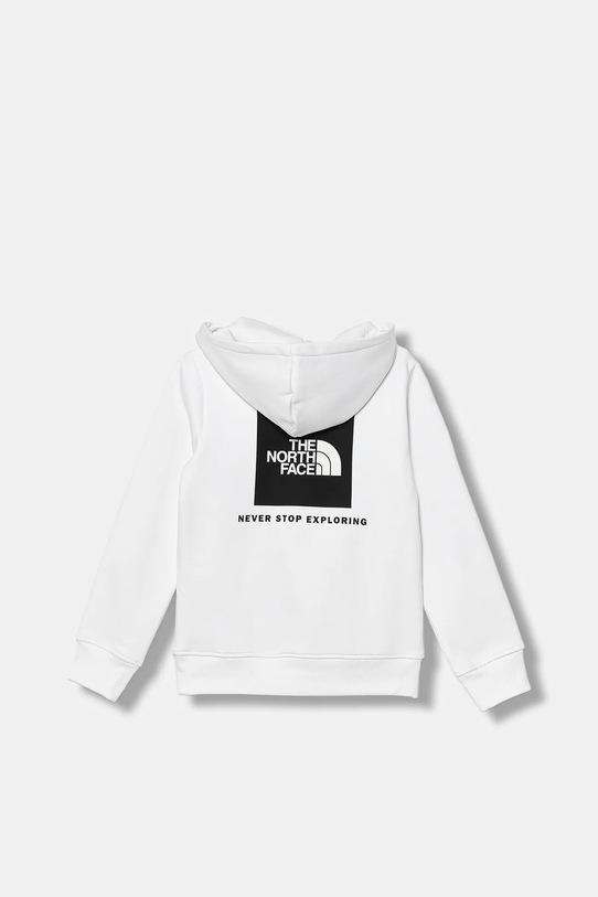 Παιδική μπλούζα The North Face TEEN BOX NSE REGULAR HOODIE NF0A89H9LA91 λευκό AW25