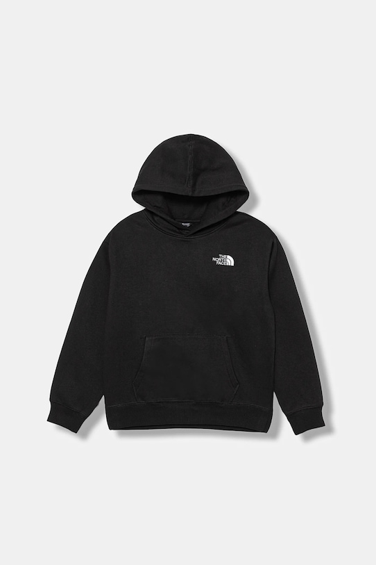 The North Face bluza dziecięca TEEN ESSENTIAL OVERSIZED HOODIE z kapturem czarny NF0A89HAJK31