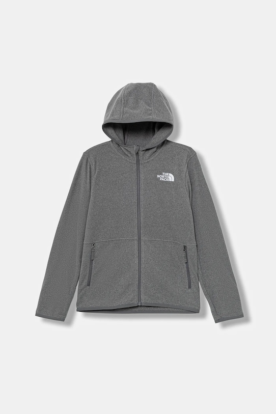 The North Face bluza dziecięca TEEN GLACIER FZ HOODIE z kapturem szary NF0A8CVFCQI1