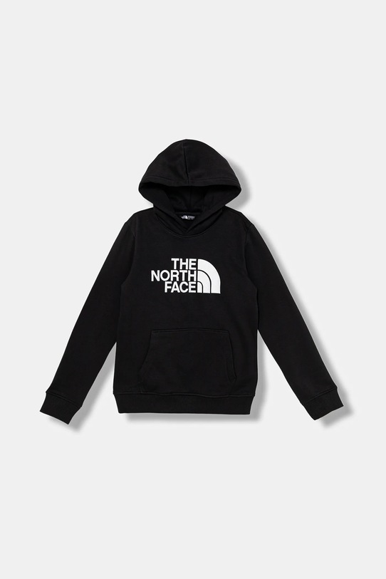 The North Face bluză copii TEEN DREW PEAK PULLOVER HOODIE imprimeu negru NF0A8EHHJK31
