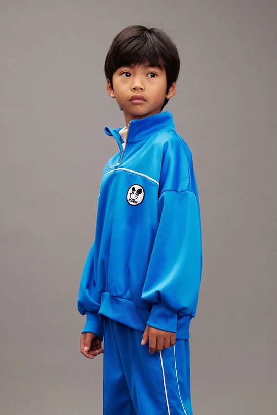 Mini Rodini bluza dziecięca Ritzratz aplikacja niebieski 25720135