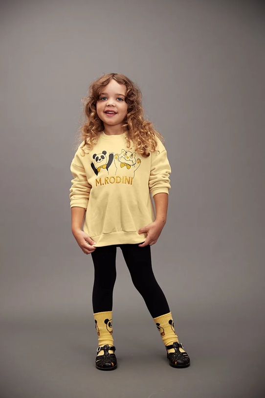 Mini Rodini bluza bawełniana dziecięca Panda & cat 25720136