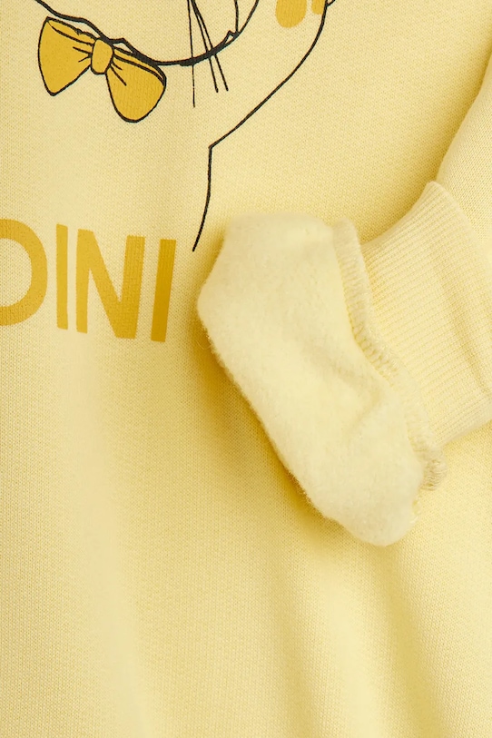 Mini Rodini bluza bawełniana dziecięca Panda & cat 25720136 żółty