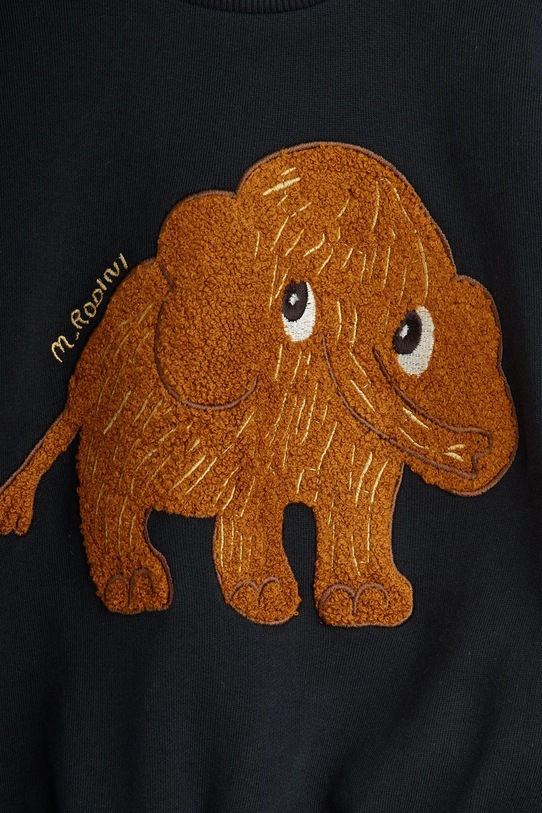 Mini Rodini bluza bawełniana dziecięca Mammoth czarny 25720147