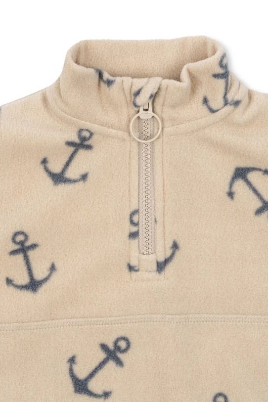 Дитяча кофта Konges Sløjd TAVI FLEECE SWEATSHIRT GRS бежевий KS103542.9BYA