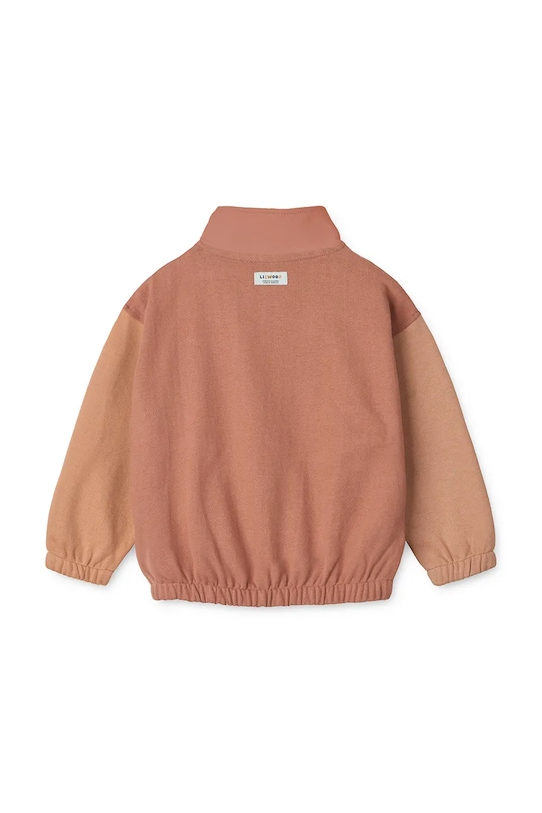 Deklice Otroški bombažen pulover Liewood Cassius Zip-up Sweatshirt LW20080.9BYA oranžna