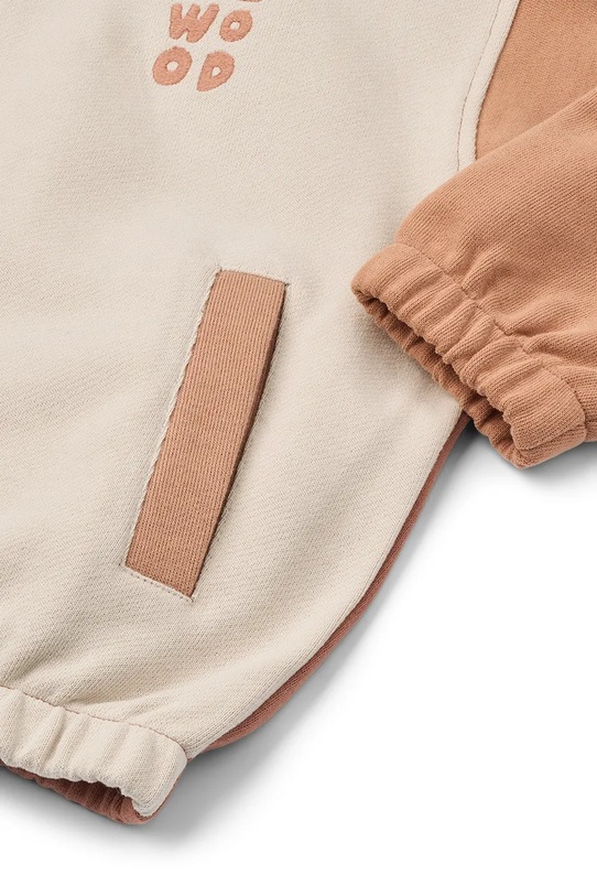 Liewood bluza bawełniana dziecięca Cassius Zip-up Sweatshirt pomarańczowy LW20080.9BYA