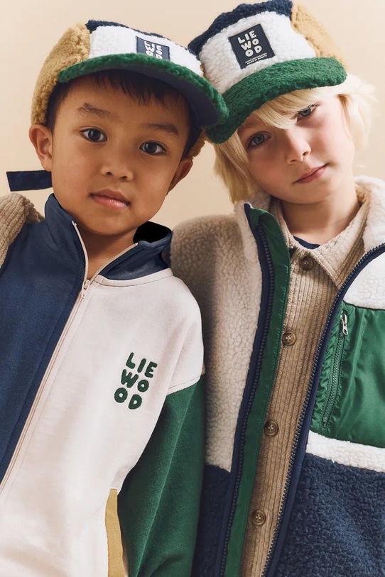 Liewood bluza bawełniana dziecięca Cassius Zip-up Sweatshirt LW20080.9BYA granatowy