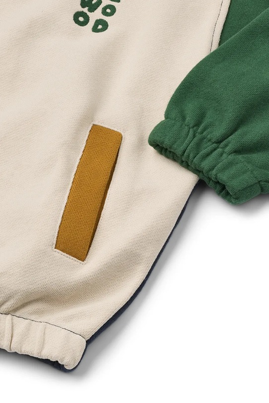Liewood bluza bawełniana dziecięca Cassius Zip-up Sweatshirt granatowy LW20080.9BYA