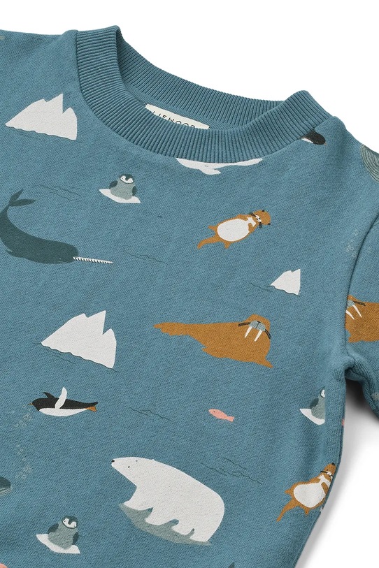 Chłopiec Liewood bluza bawełniana dziecięca Thora Printed Sweatshirt LW20357.9BYA niebieski