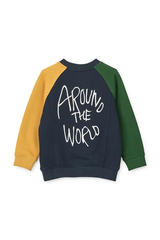 Detská bavlnená mikina Liewood Aude Placement Sweatshirt LW20358.9BYA tmavomodrá AW25