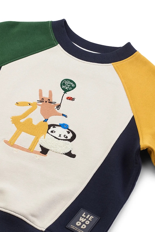 Chlapec Detská bavlnená mikina Liewood Aude Placement Sweatshirt LW20358.9BYA viacfarebná