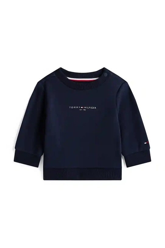 Tommy Hilfiger bluza niemowlęca z bawełną z elastanem granatowy KN0KN02070.9BYA